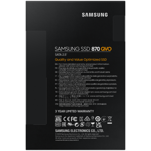 Твердотельный диск 4TB Samsung 870 EVO, V-NAND, 2.5", SATA III, [R/W - 530/560 MB/s]